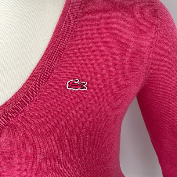 Lacoste Pink Knit Sweater Size 36 - Picture 4 of 10
